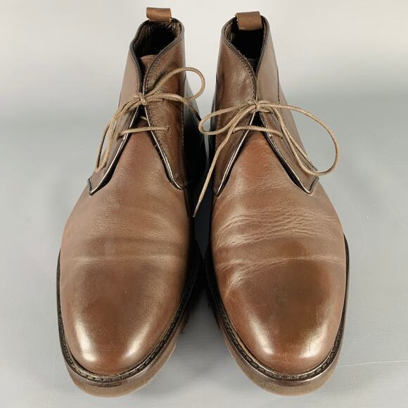 BRUNO MAGLI Size 10 Brown Leather Lace-Up Ankle Boots main image 6